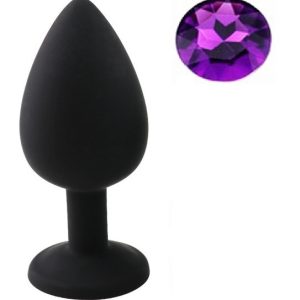 black-purple-silicone-buttplug